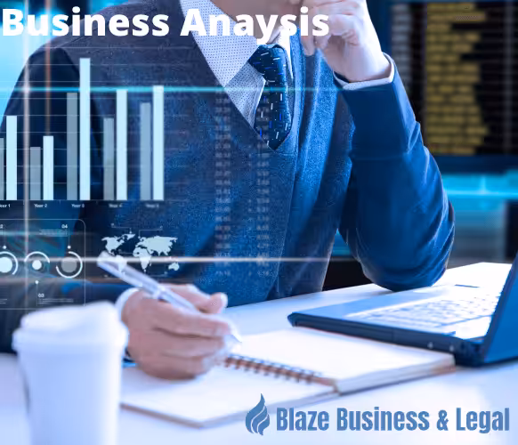 Image of a businessman carrying out analysis. Business Improvement - Business Analysis - Blaze Business & Legal