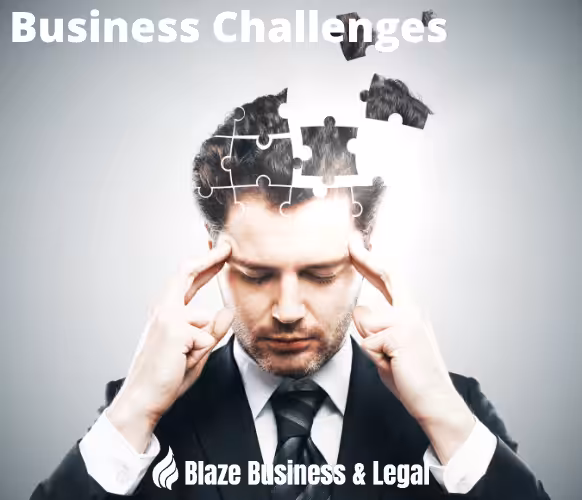 Image of a businessman dealing with business challenges. Business Improvement - Business Challenges - Blaze Business & Legal