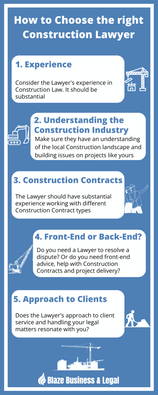Infographic on how to choose the right Construction Lawyer Brisbane.
