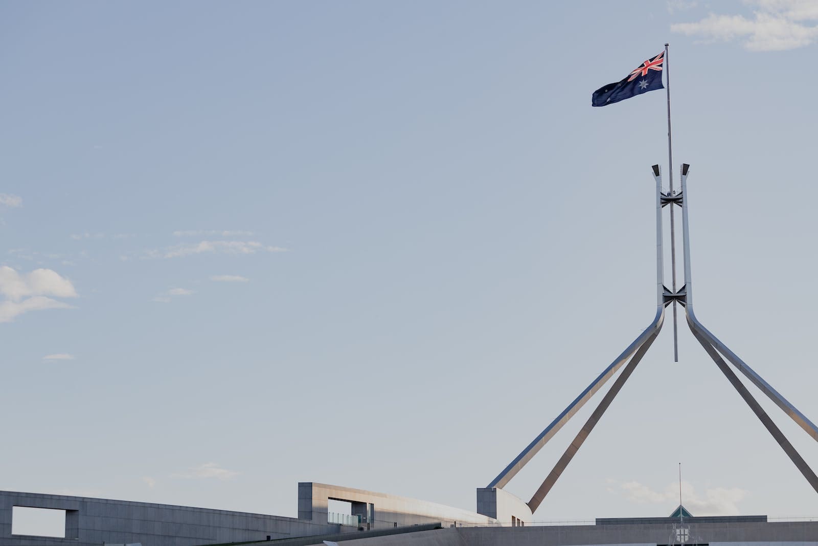 Government Grants. Parliament House Building Under the Blue Sky