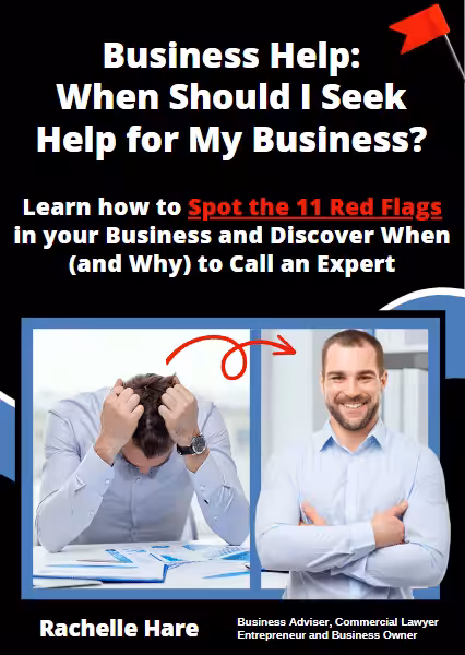Business Help: When Should I Seek Help for my Business. Blaze Business & Legal. eBook Cover