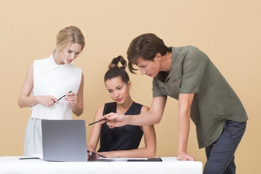 Engage Your Small Business Management Consultant & Build Your Business Better 3 Consultant and two clients. Small Business Management Consultant. Blaze Business & Legal. Business Management Consulting