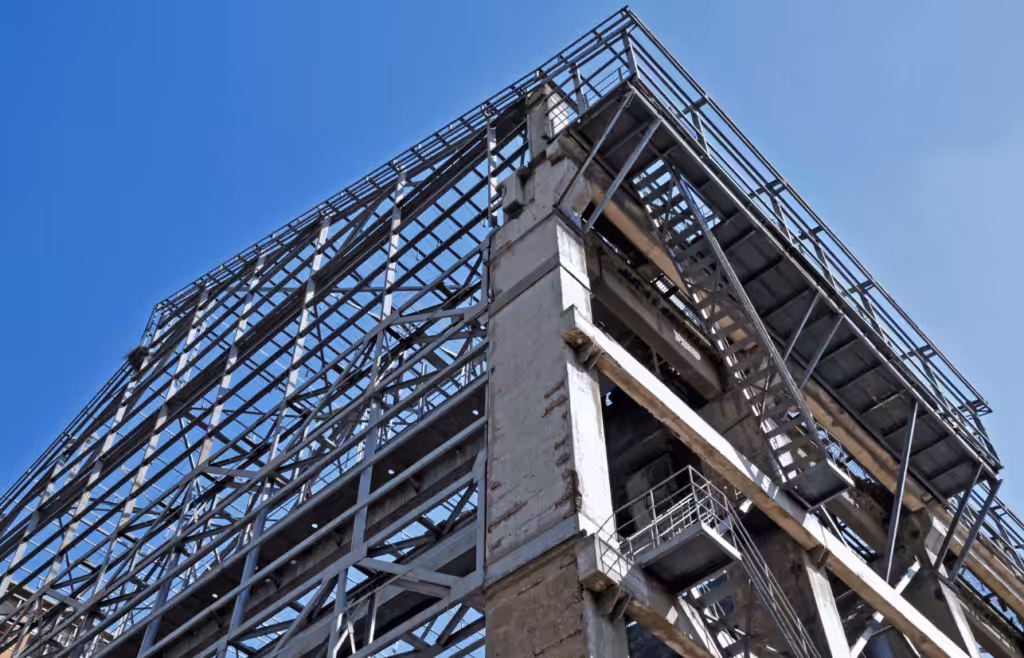 Steel structure building. DLP Meaning
