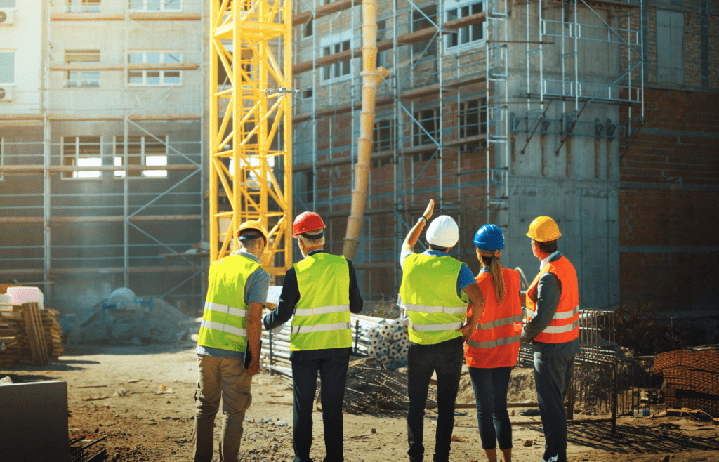 DLP Meaning – What is the Defects Liability Period in Construction? 13 Construction engineers having a meeting at building site. DLP Meaning