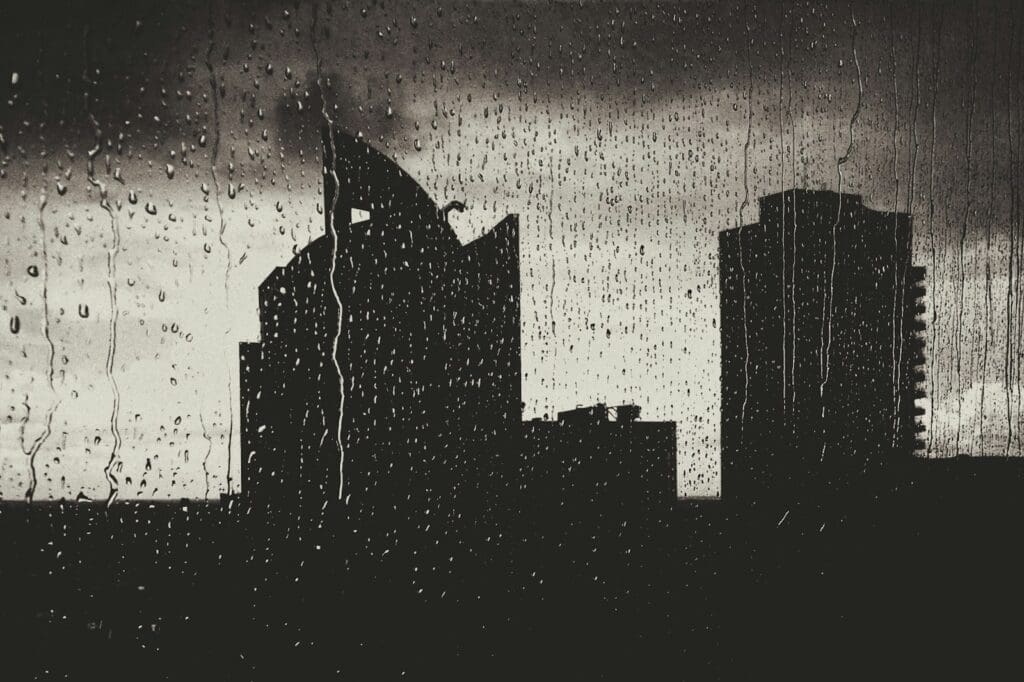 Is a Cyclone a Force Majeure Event in a Construction Contract? 2 High rise buildings in the rain. Is a cyclone a force majeure event in a construction contract