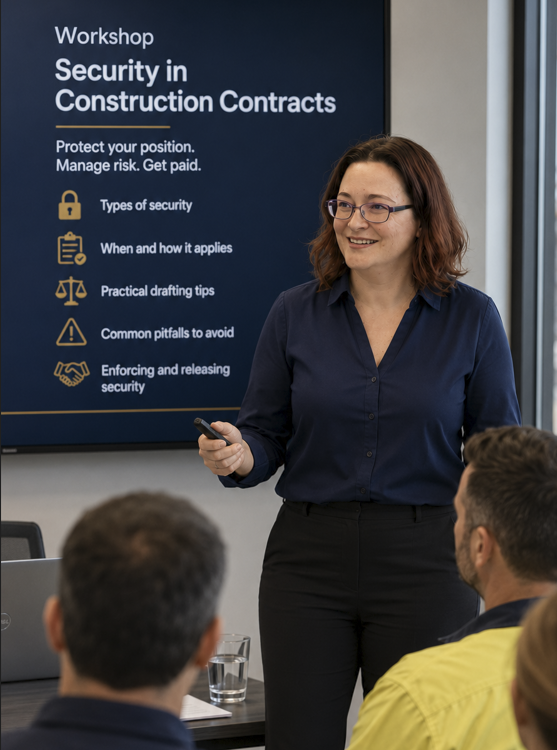 Security in Construction Contracts - Workshop - Presentation Blaze Business & Legal