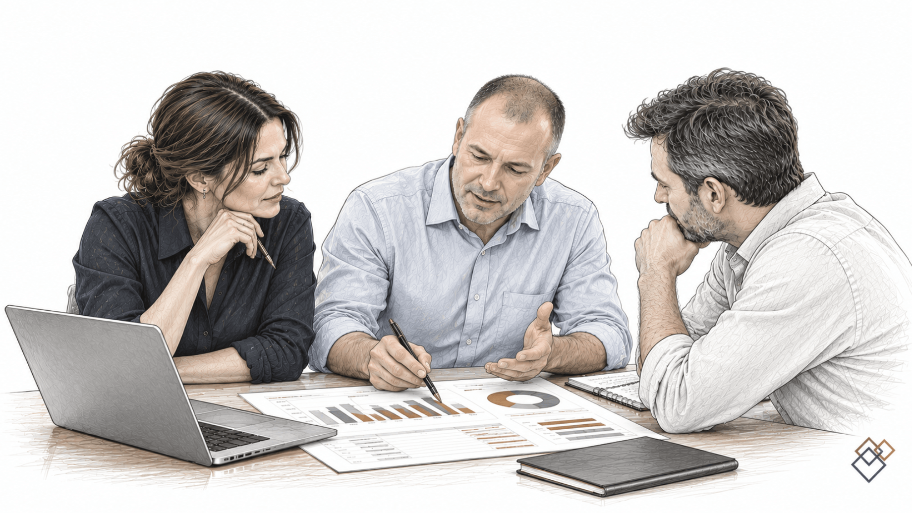 Client meeting with two advisors for Business Growth Consulting in Brisbane