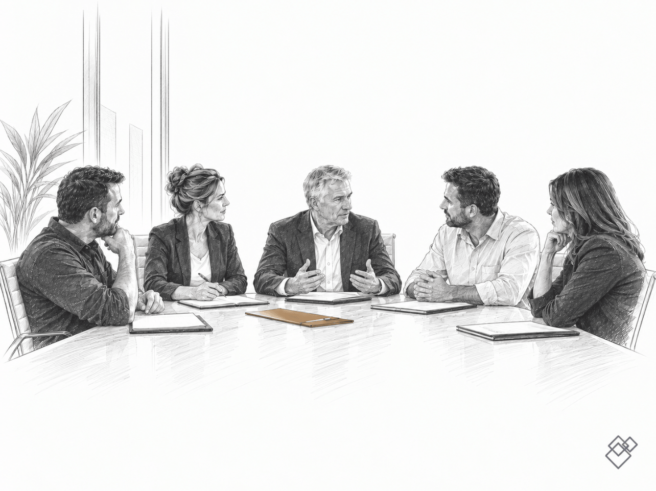 5 shareholders at a Shareholders Meeting - Blaze Business & Legal