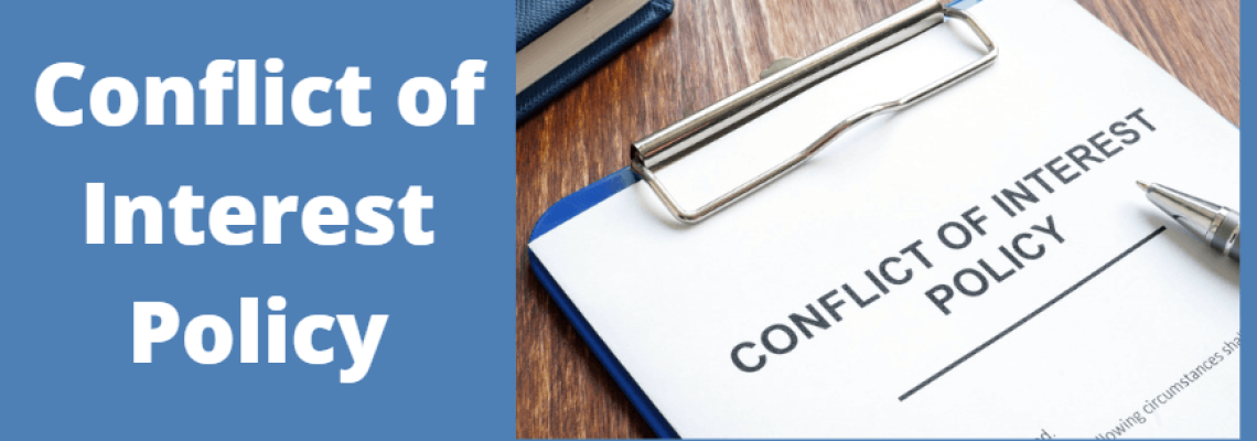Essential-Elements-for-your-Conflict-of-Interest-Policy Image of a document titled, "Conflict of Interest Policy." Caption reads, "Essential Elements for your Conflict of Interest Policy." Blaze Business & Legal