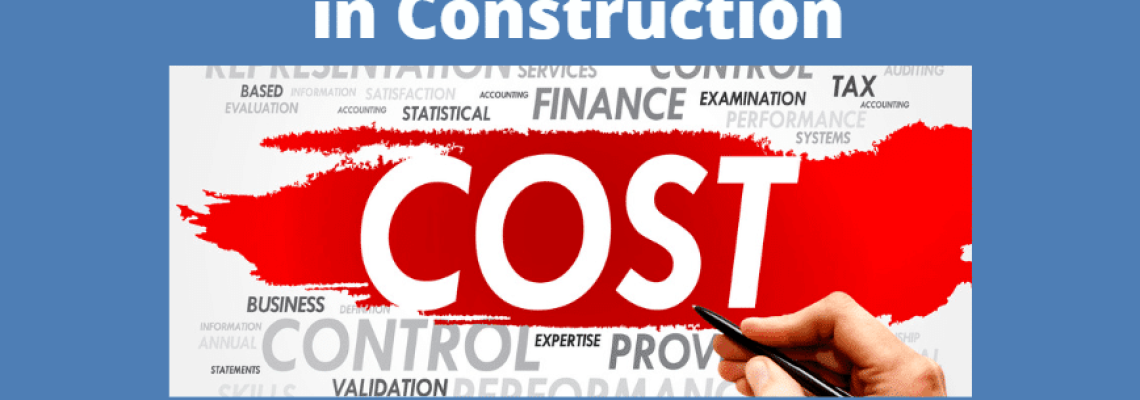 Image of a Cost Control word cloud. Caption reads, "Strategies for Cost Control in Construction." Blaze Business & Legal Logo.